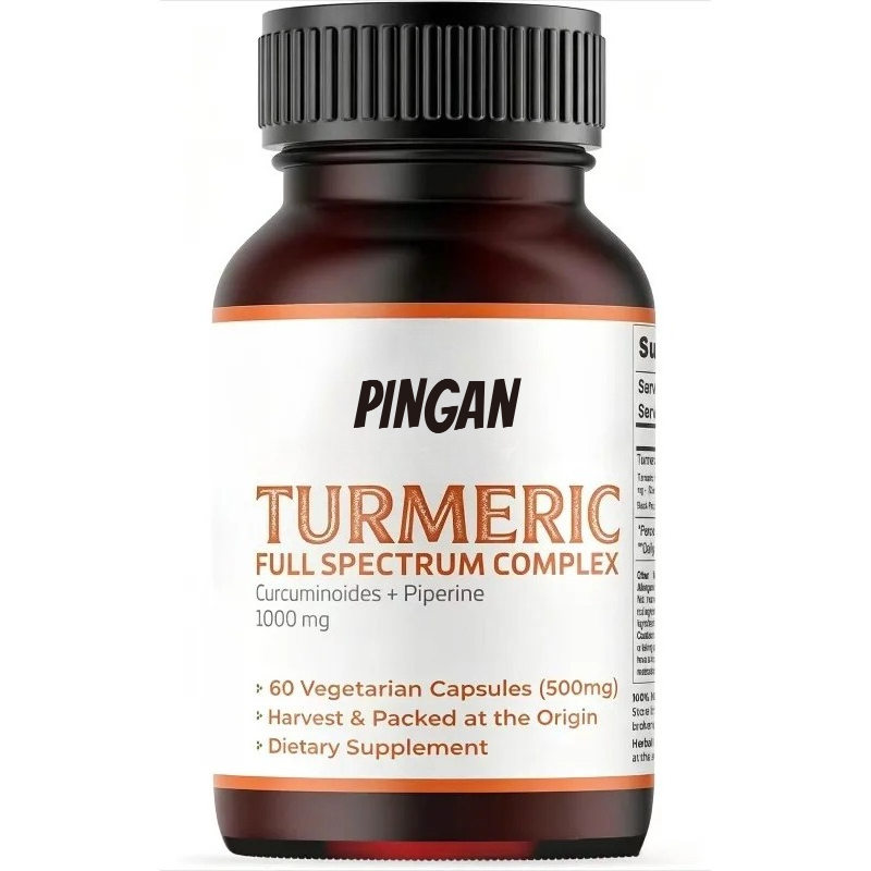 Turmeric Curcumin Capsule - Capsules de curcuma 1000 mg contenant