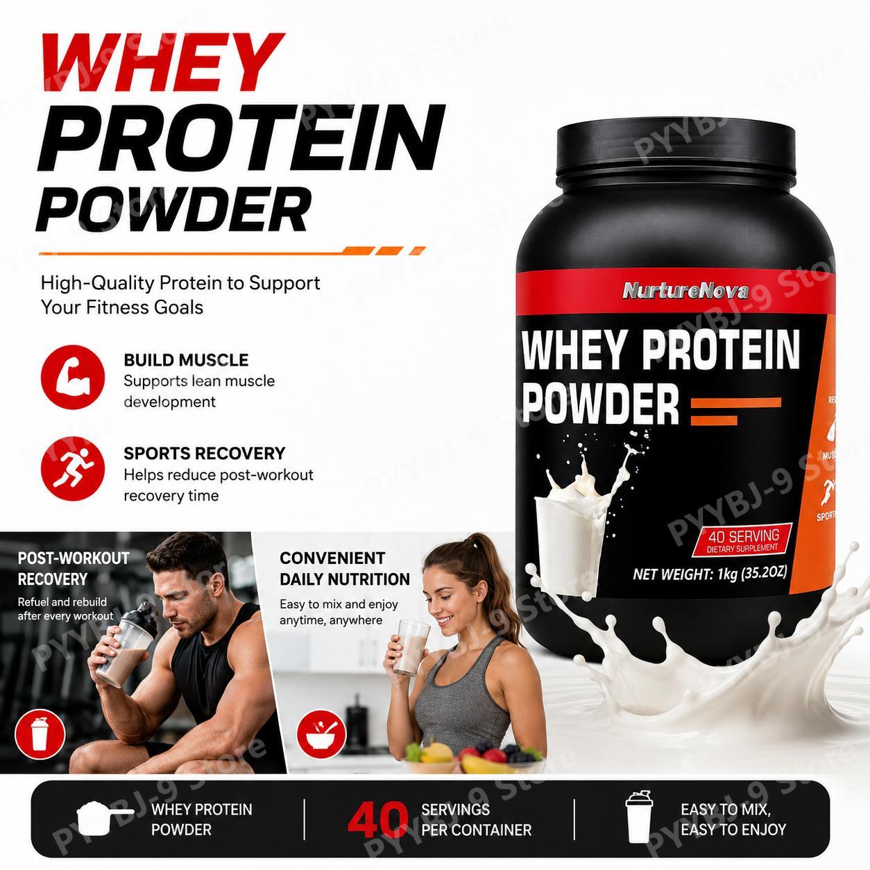 Nutrition And Fitness - Poudre de protéines de lactosérum NurtureNova