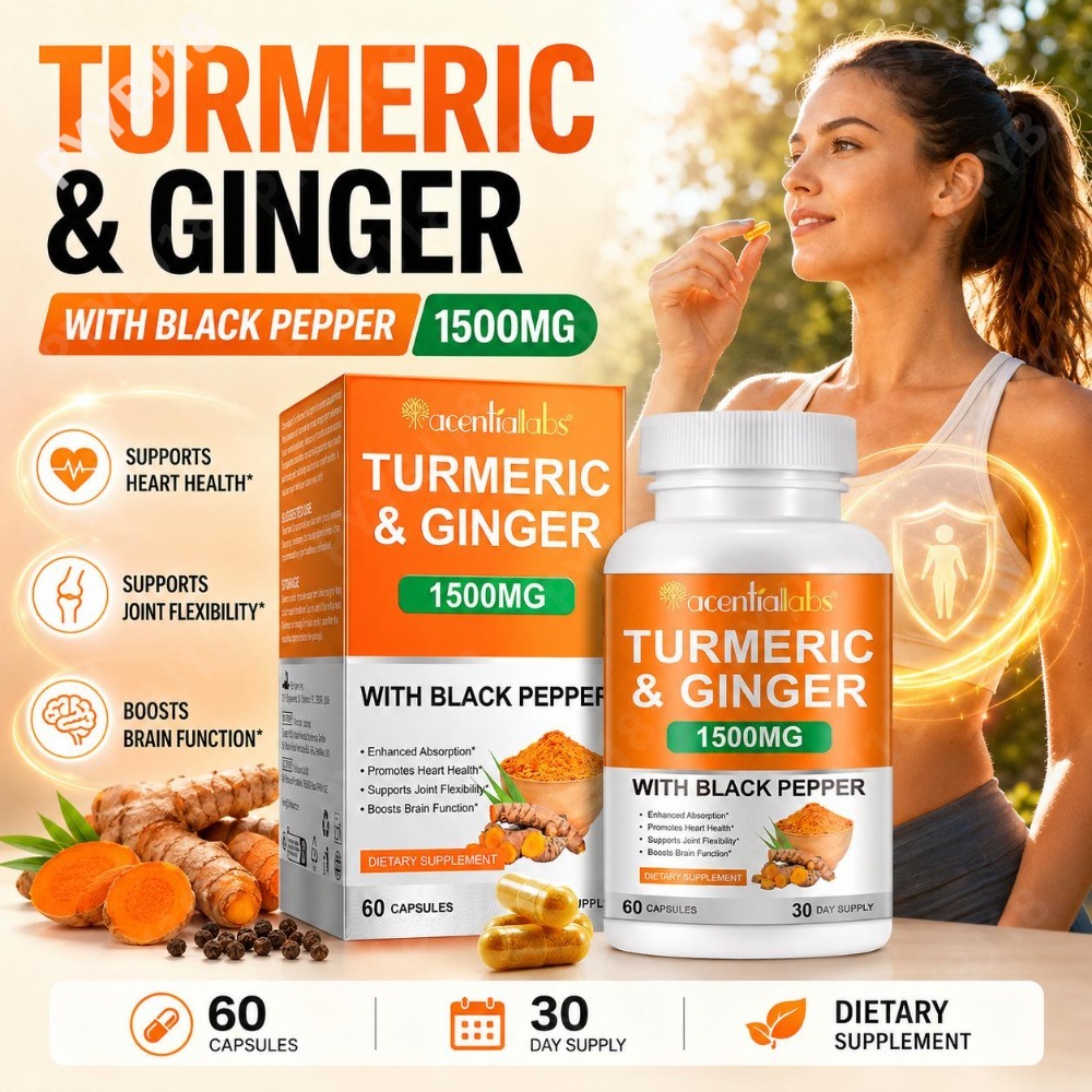 Turmeric Curcumin Capsule - Capsules de curcuma et de gingembre
