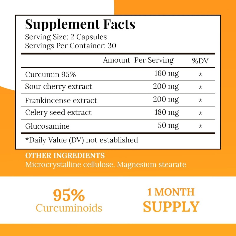 Curcumin 95% Glucosamine Conti - Turmeric Curcumin Capsule avis et prix